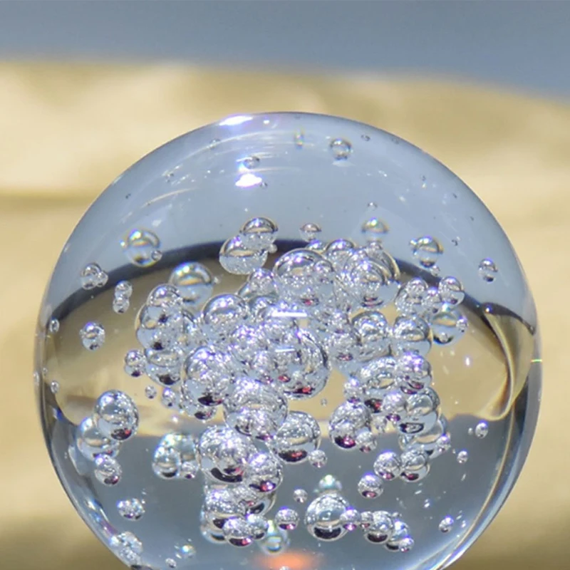 

Прозрачный пузырьковый хрустальный шар, 30/40/60/80 мм, украшение для дома, офиса, стола, волшебный шар
