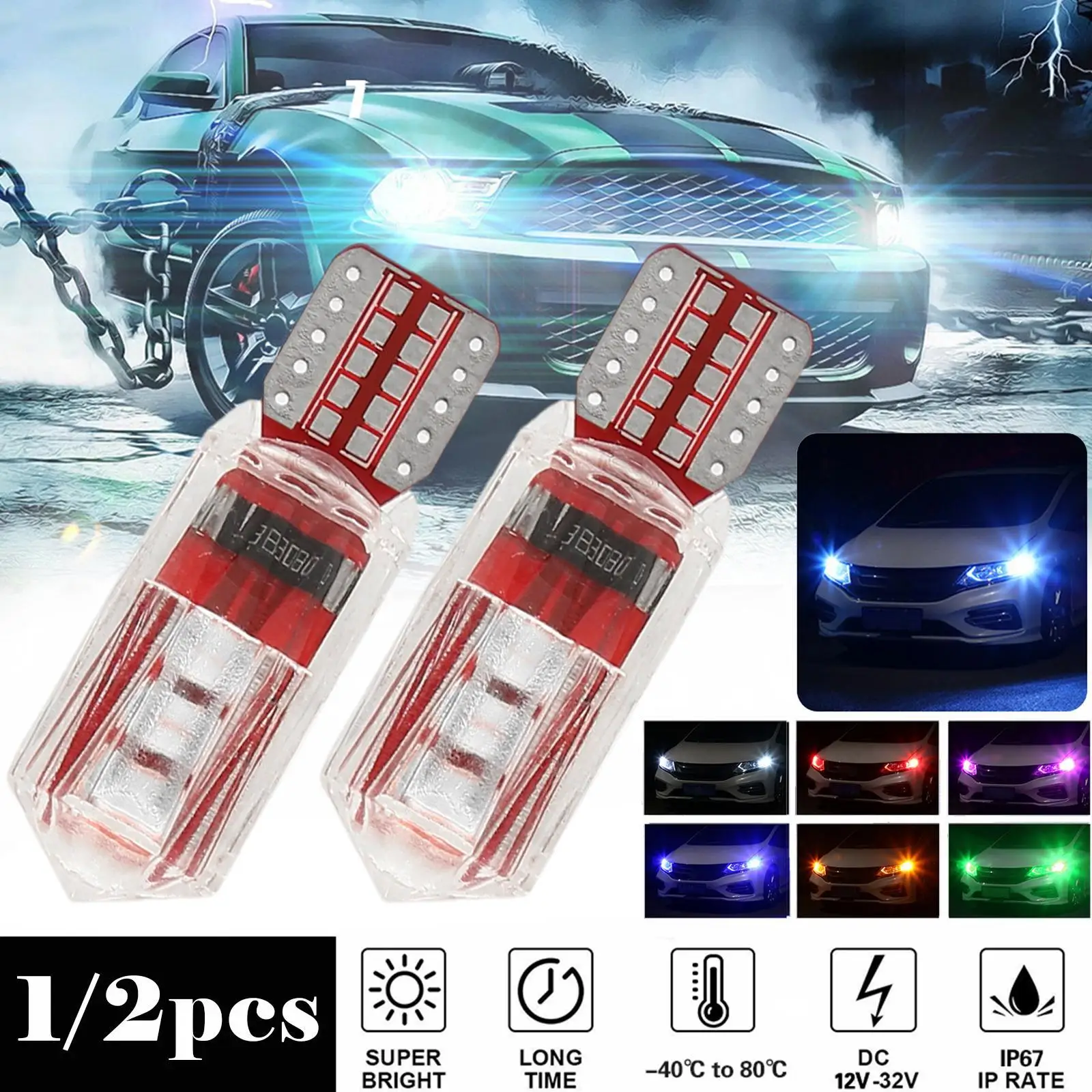 

Width Light Modified Car 6LED Lens T10 Small Light Bulb Super Bright Car Exterior Lights Running Lights General Wholesale H11 H7