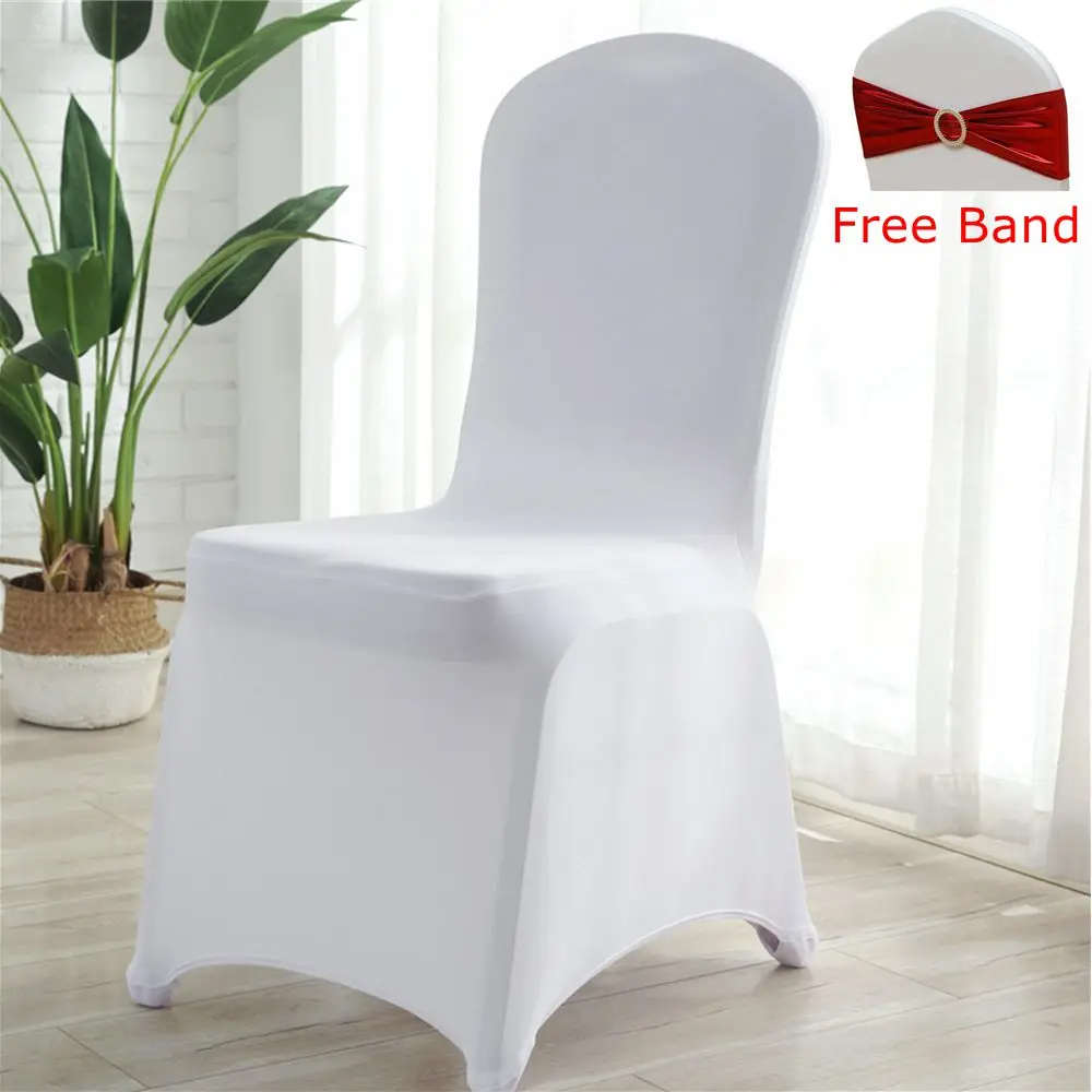 

Wedding Chair Covers Spandex Stretch Slipcover for Restaurant Banquet Hotel Dining Party Universal Chair Cover White Wholesale