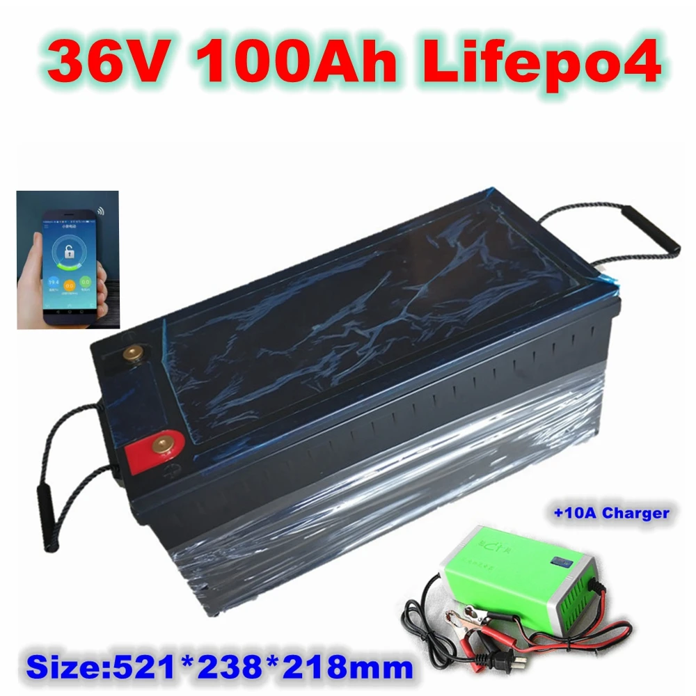 Lifepo4 36 в 100 Ач индивидуальный аккумулятор с BMS для электромобилей Солнечная