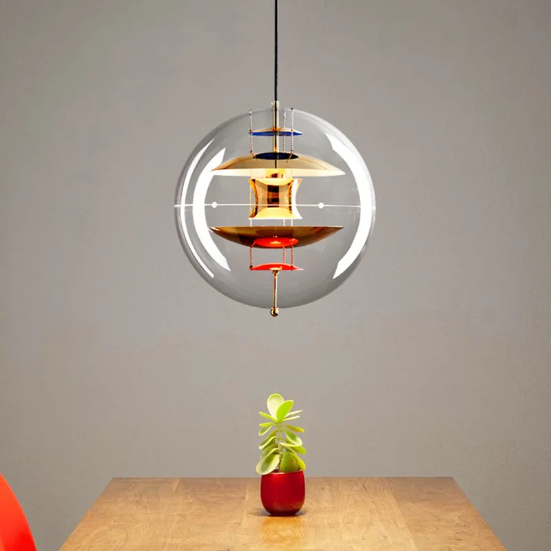 

Nordic Globe Ball Planet Pendant Lights Denmark Designer Bedroom LED Lustre Chandelier Bar Living Dining Room Decor Hanging Lamp