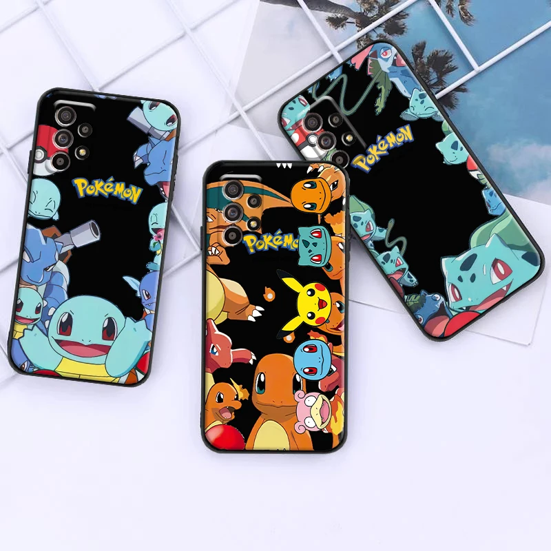 

Pokemon Pikachu For Samsung S8 S9 Plus S10 S10E S20 S21 FE Lite Ultra Plus Phone Case Carcasa Soft Coque Black Funda