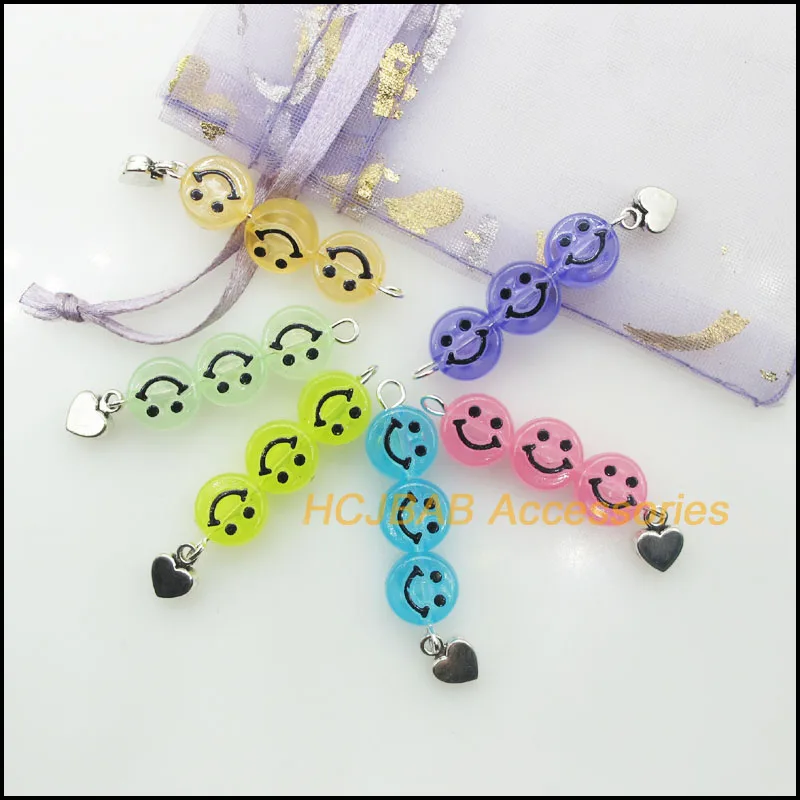 12 новых круглых подвесок в виде смайликов смешанные Подвески фотографий 10x43 мм