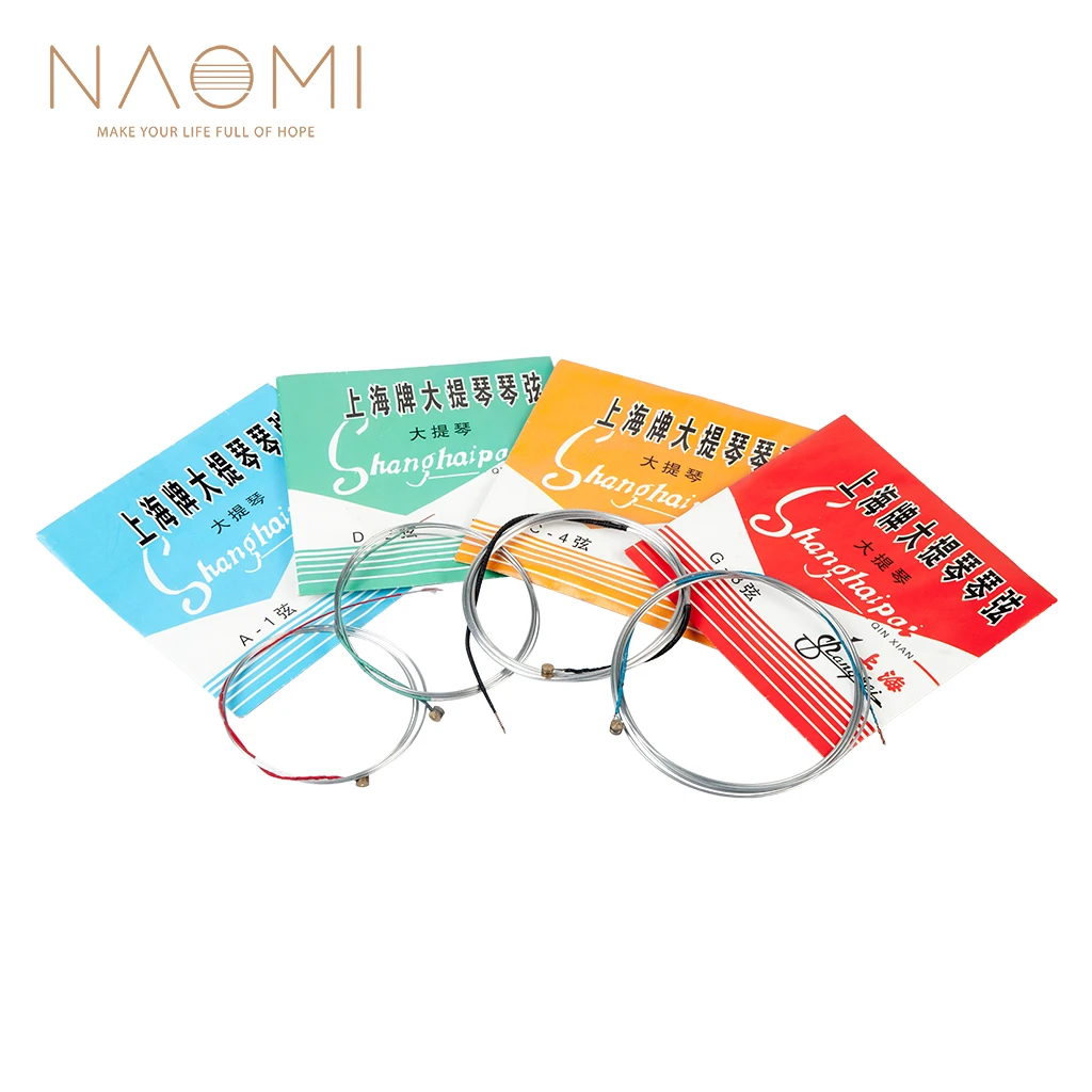 

NAOMI Shanghai Brand Cello Strings A D G C 4 Strings 4/4 Cello String For Beginners Students