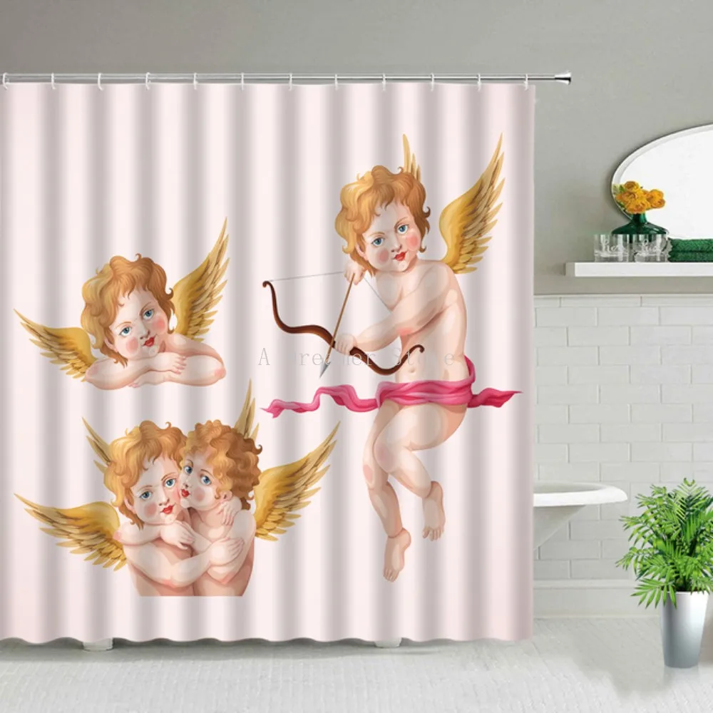 

Bathroom Home Decor Bathroom Shower Curtain Set Background Wall Curtain