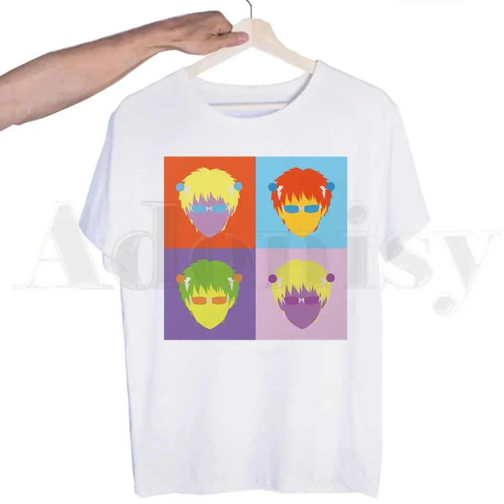 Disastrous Life Of Saiki K забавные футболки японского аниме мужские модные летние уличная