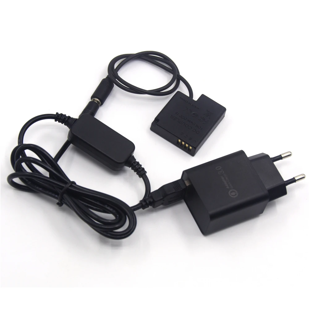 Зарядное устройство QC3.0 18 Вт + USB-кабель питания искусственная батарея для Lumix DMW-BLH7