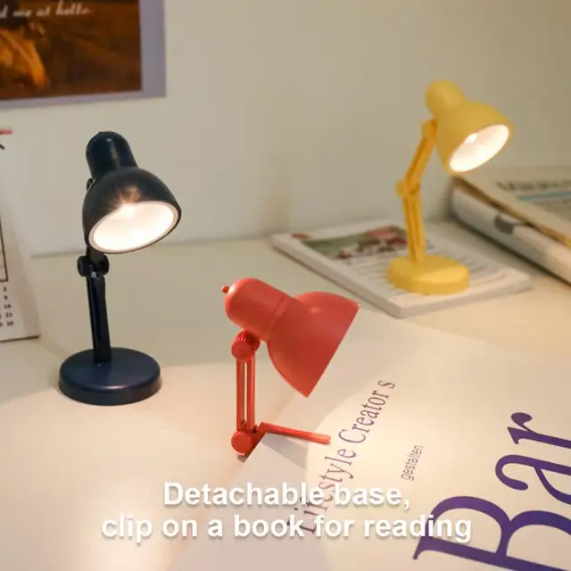 Mini LED Table Lamp Fold-able Night Reading Book Computer Night Lights Eye Protections For Night Study Travel Portable LED 2