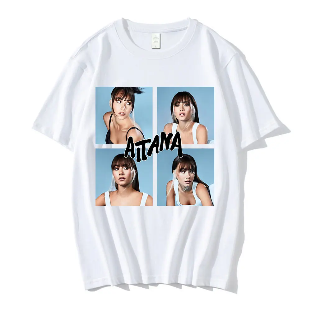 

Singer Aitana Ocana Graphic Print T Shirt Harajuku Fashion Hip Hop Tshirt Loose Short Sleeved Hip Hop Summer Oversized Tee Shirt