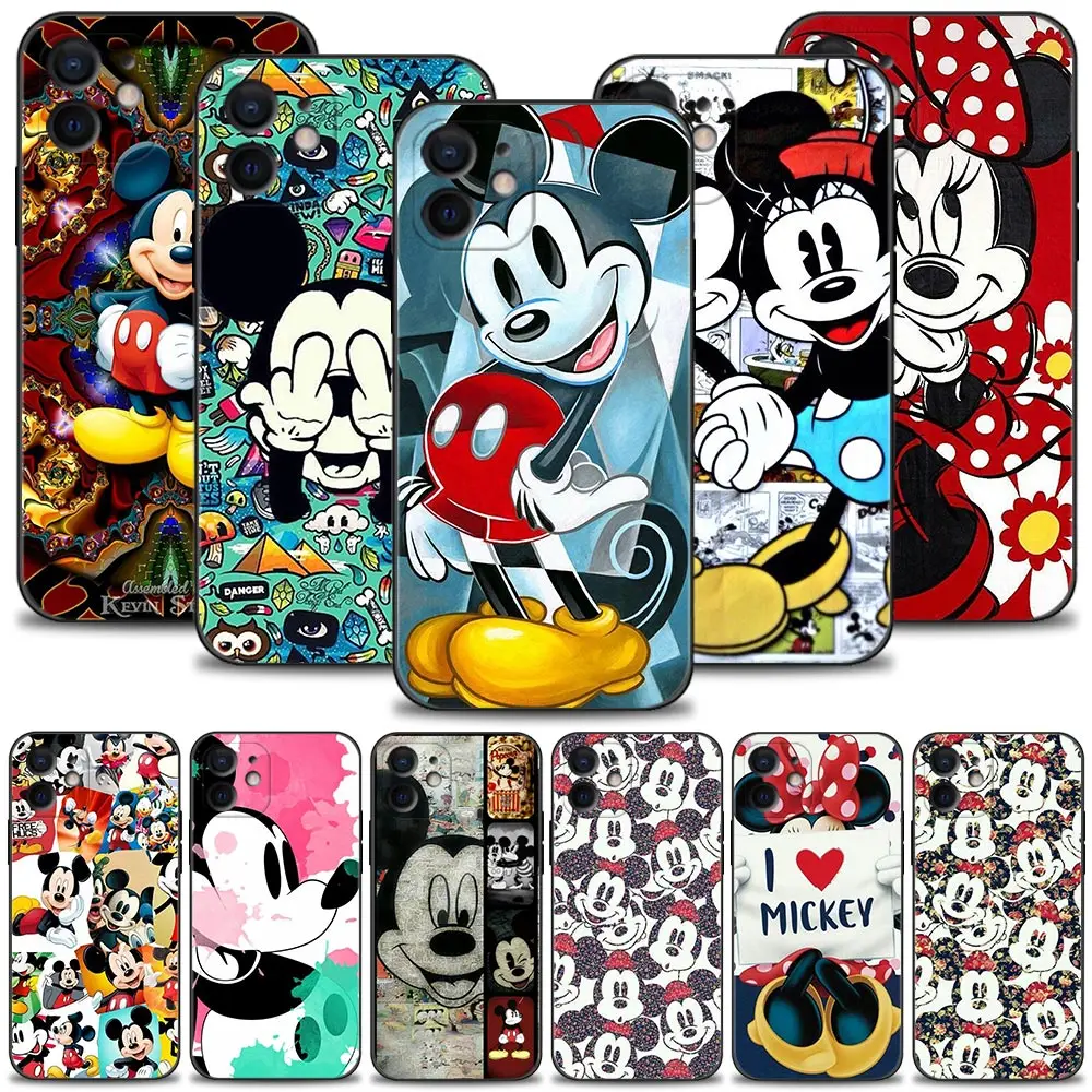 

Phone Case for iPhone 13 12 11 Pro Max XR X XS 8 7 6 6S Plus 13mini 5 5S SE 12mini Cover Silicon Coque Minnie Mouse