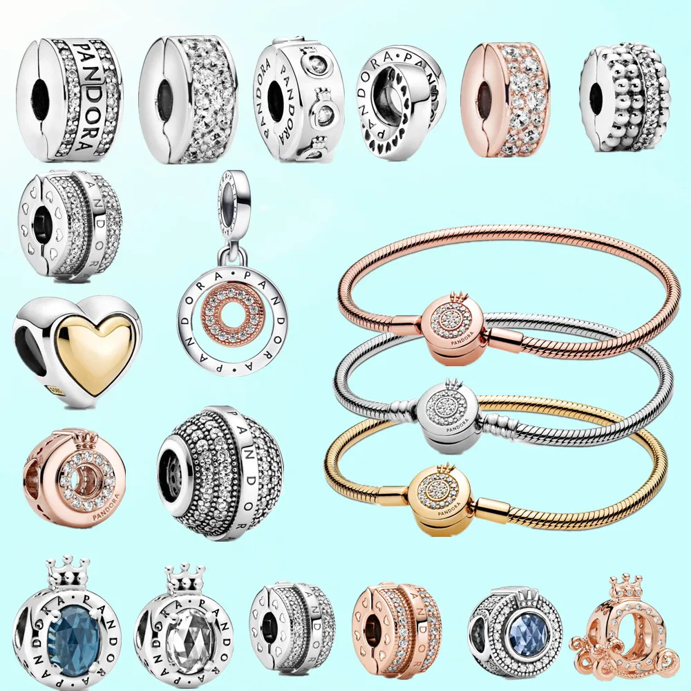 

Лидер продаж, ювелирные изделия для женщин, подходят к оригинальным браслетам Pandora, бусины «сделай сам», подвески из стерлингового серебра 925 пробы, модные бусины