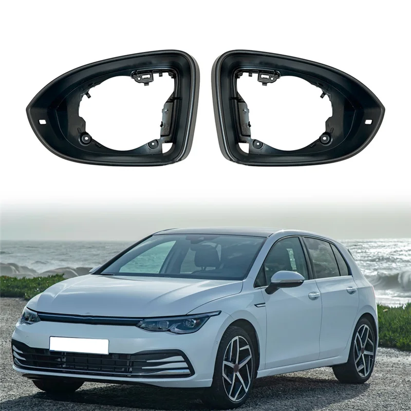 

5H0857601 Car Rearview Mirror Glass Frame Cover Side Rear View Mirror Base Holder Trim Shell for VW Golf Mk8 20-22 Left