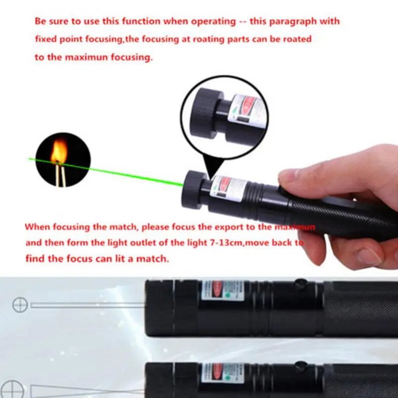 Зеленый лазерный прицел высокой мощности 10000 м нм лазерная указка мощный лазер с