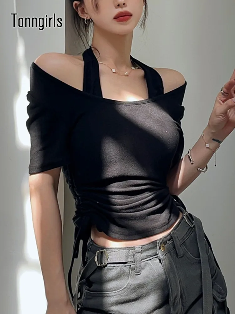 

Женская Винтажная футболка с коротким рукавом, в стиле гранж