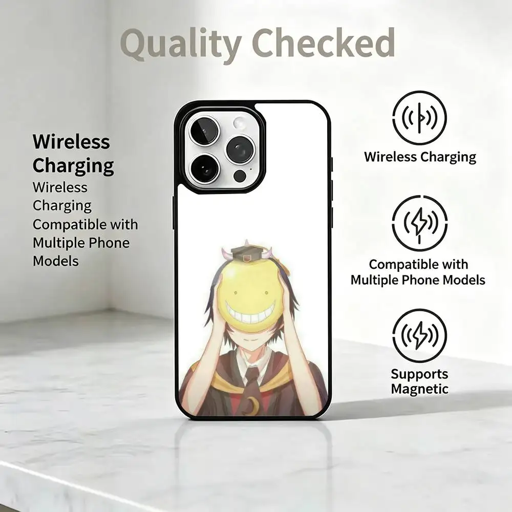 Чехол для телефона Ansatsu K-Kyoshitsu Koro-sensei для iPhone 17, 16, 15, 14, 13, 12, 11 Plus, Pro с магнитной поддержкой беспроводной зарядки (art.: 3920dbbe26994) - 3920dbbe26994