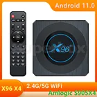 Медиаплеер X96 X4 Android 11,0 Amlogic S905X4 2,4G 5G Двойной Wi-Fi 100M LAN BT4.1 8K H.265 HEVC HD ТВ-приставка