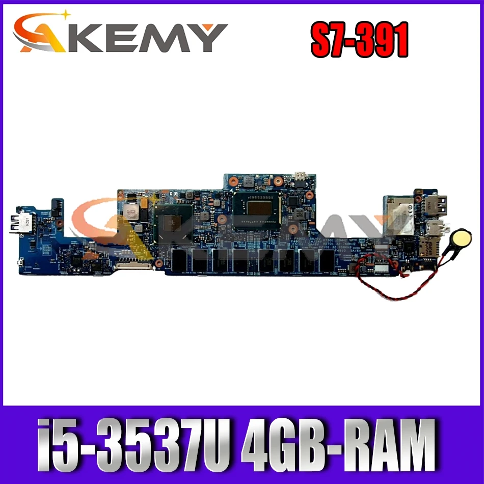 

For ACER Aspire S7-391 Laptop Motherboard With i5-3537U 4GB-RAM STORM MB 12223-1 48.4WE05.011 12223-2 48.4WE05.021 100% Tested