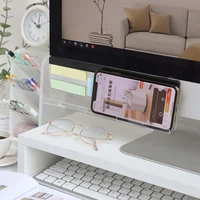 sticky notes board monitor memo sign transparent message board with slot phone stand strong adhesive multifunction stand