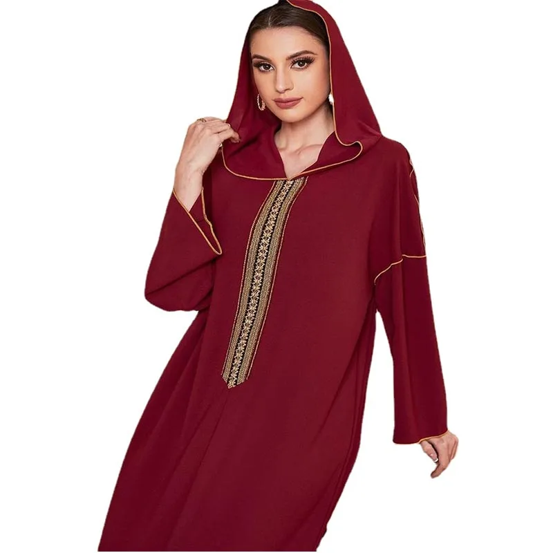 

Ramadan Eid Mubarak Red Abaya Dubai Arabic Turkey Islam Muslim Long Dress Abayas For Women Kaftan Niqab Robe Djellaba Femme