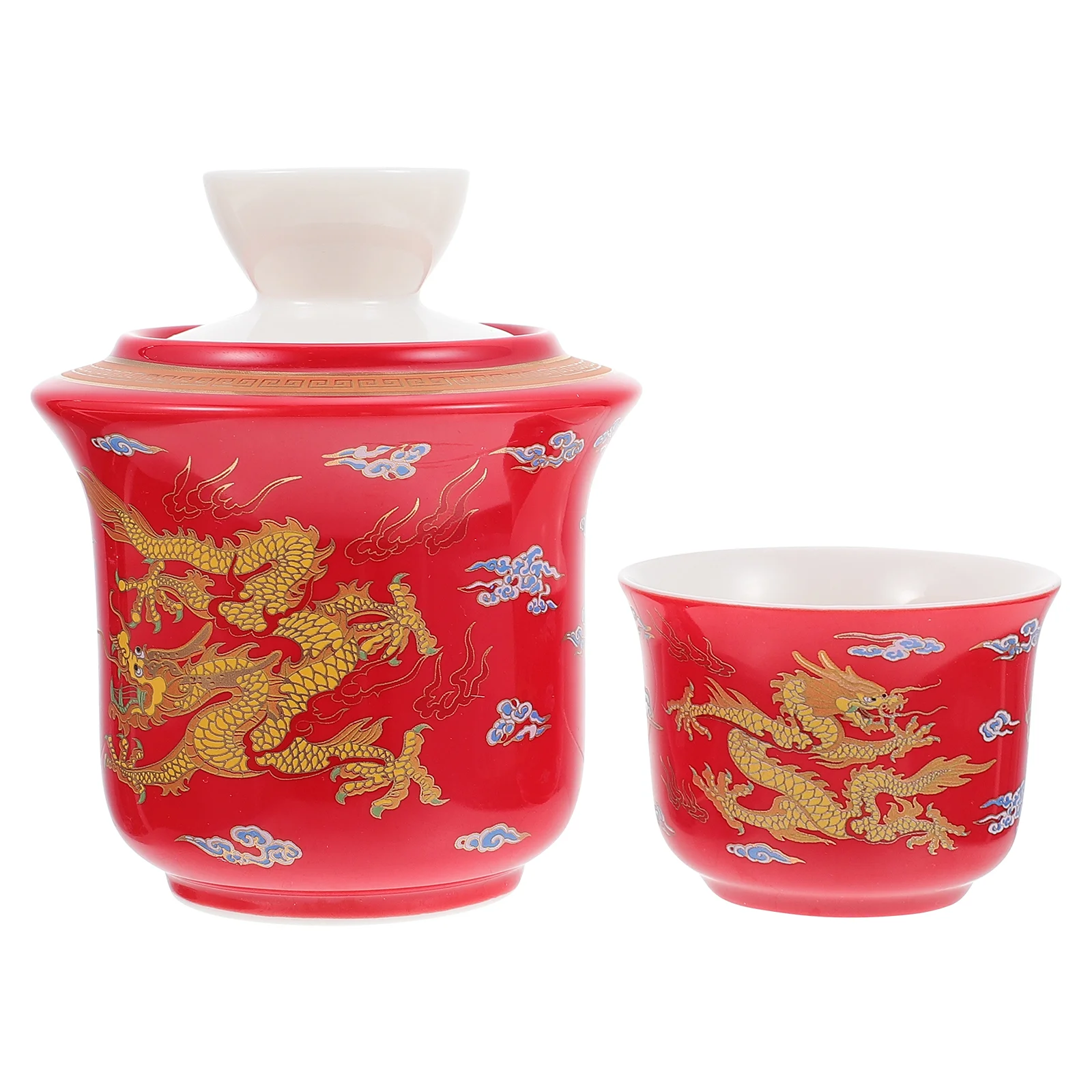 

1 Set Chinese Style Antique Set Kettle Decorative Ceramic Pot and Cup