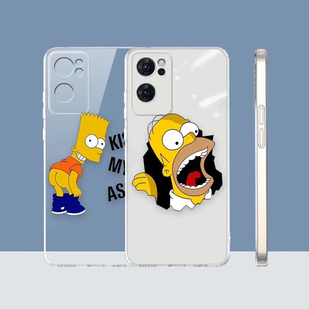 

Clear Phone Case RENO7 Cover For OPPO RENO 7 6 4 4F F21 7 6 6Z 5 5F 3 2Z FIND X5 X X3 PRO LITE 5G 4G Case Capa Funny S-Simpsons