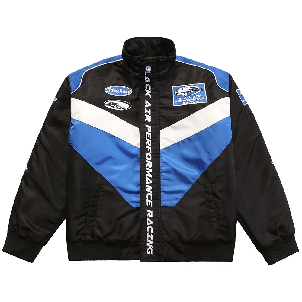 

Парка мужская зимняя с вышивкой, модная теплая Свободная куртка-бомбер в стиле пэчворк, мотоциклетная верхняя одежда