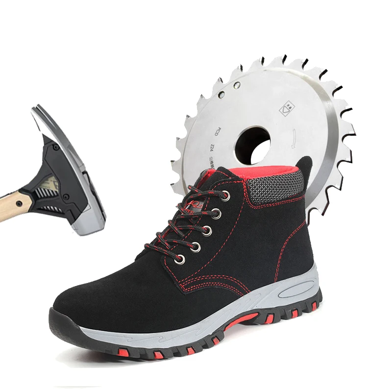 

Unisex Boots Steel Toe Cap Anti-smashing Anti-Puncture Work Shoes Safety Shoes Non-Slip Wear-Resistant Casual Shoes Sports Shoes