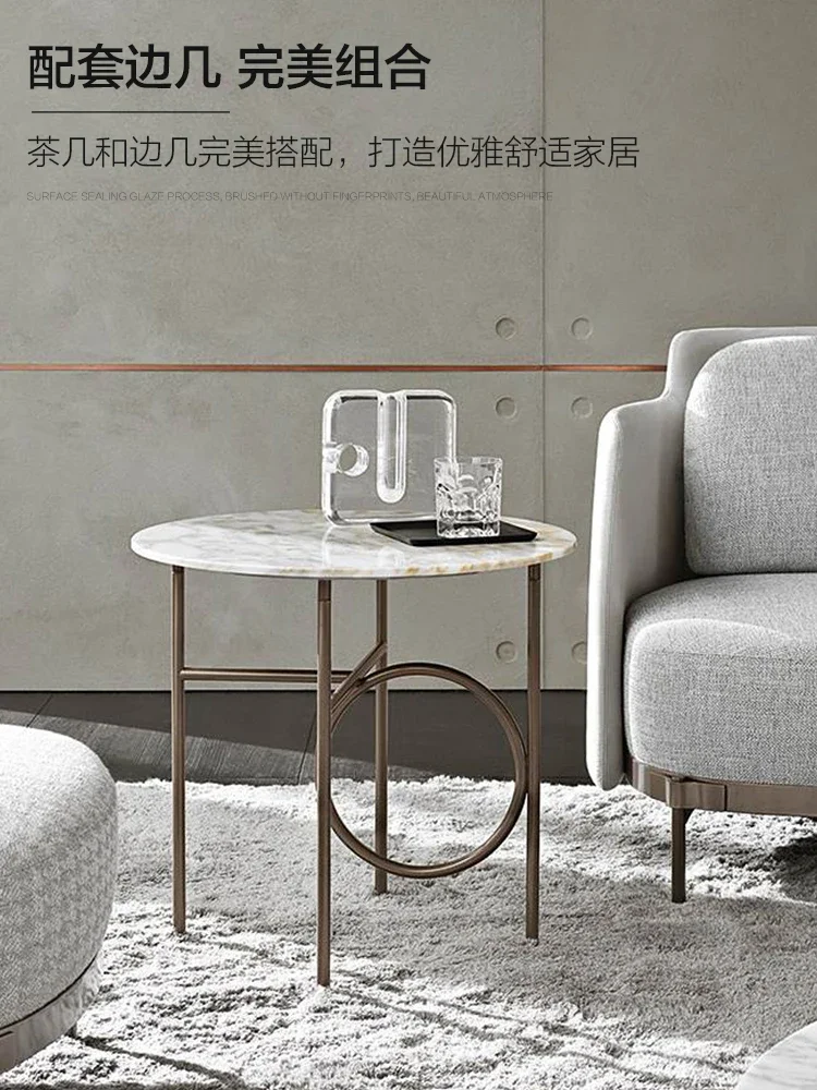 Скандинавский современный простой светлый роскошный мраморный журнальный