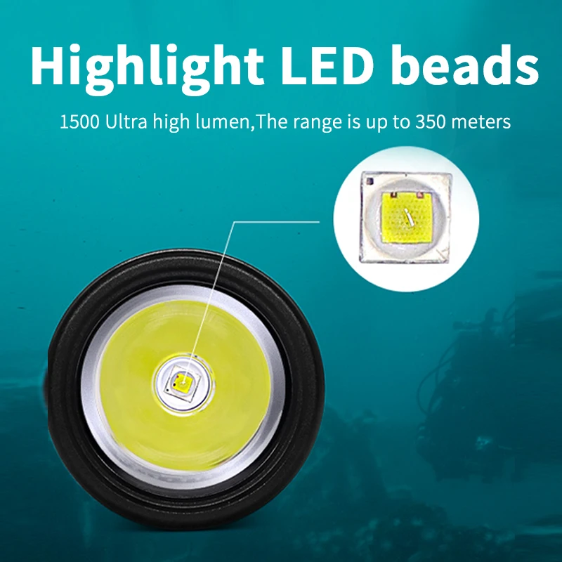 Фонарик для дайвинга мощный уличный фонарь с фокусировкой дальнего действия