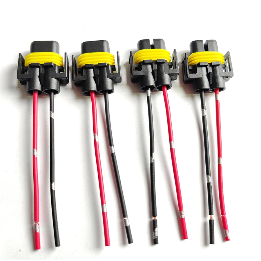 

4 шт. H8 H11 разъем кабеля H11 адаптер основания лампы Женский Разъем для автомобильных фар противотуманных фар лампы медный провод