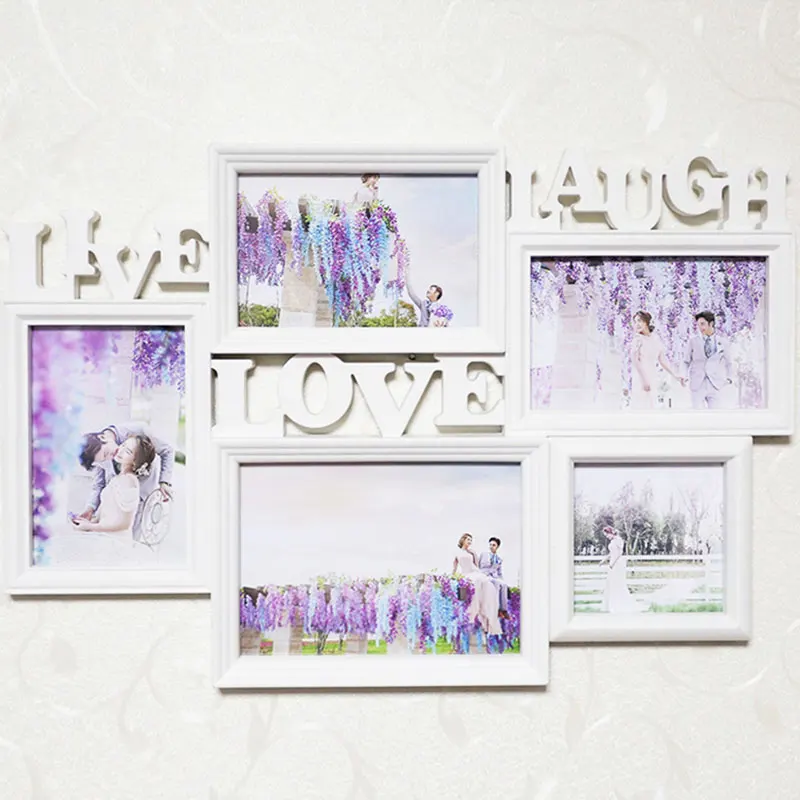 

Combination Connected Frame Film Studio Five Palace Grid Hanging Wall Combination Photo Wall Family Photo and Children's Frame