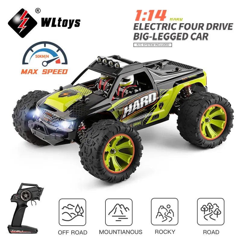 

Wltoys 144002 22201 50KM/H 1:14 2.4Ghz Racing Remote Control Car 4WD Alloy Metal Drift Car Remote Control Track Model RTR Toy