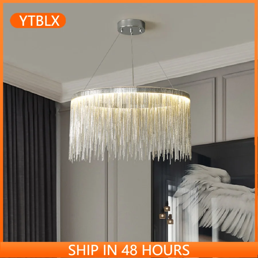 

Modern LED Tassel Chandelier Hanging Chandeliers Indoor Decorate Lighting For Living Dining Room Bedroom Lustre Fixture Lights