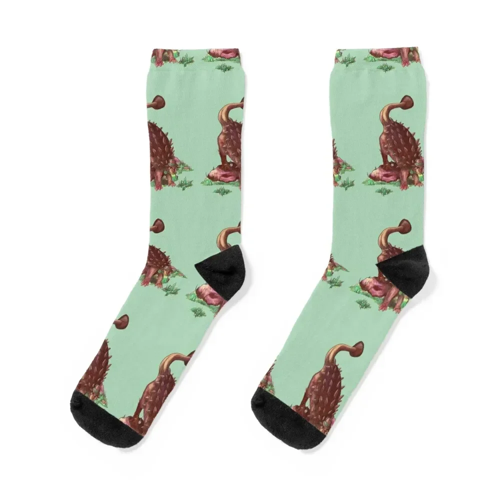 Носки Dapper с анкилозавром нескользящие спортивные женские носки мужские