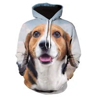 new 3d printing hound dog animal cartoon hoodie men women children casual street sweatshirts pullovers lightweight