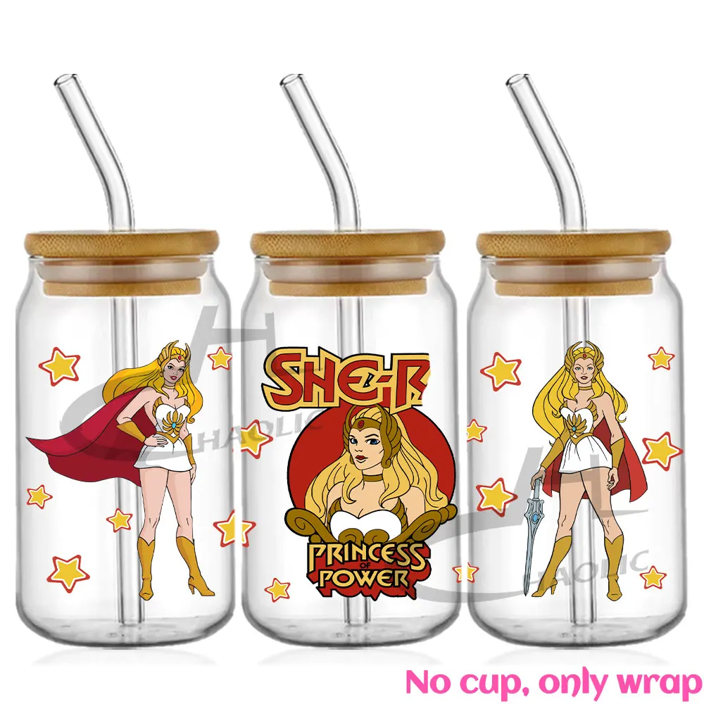 80s Vintage Cartoon UV DTF 16oz Cup Wrap Libbey Glass Plastic Can Wraps Selfadhesive Sticker Ready to Ship Not Included