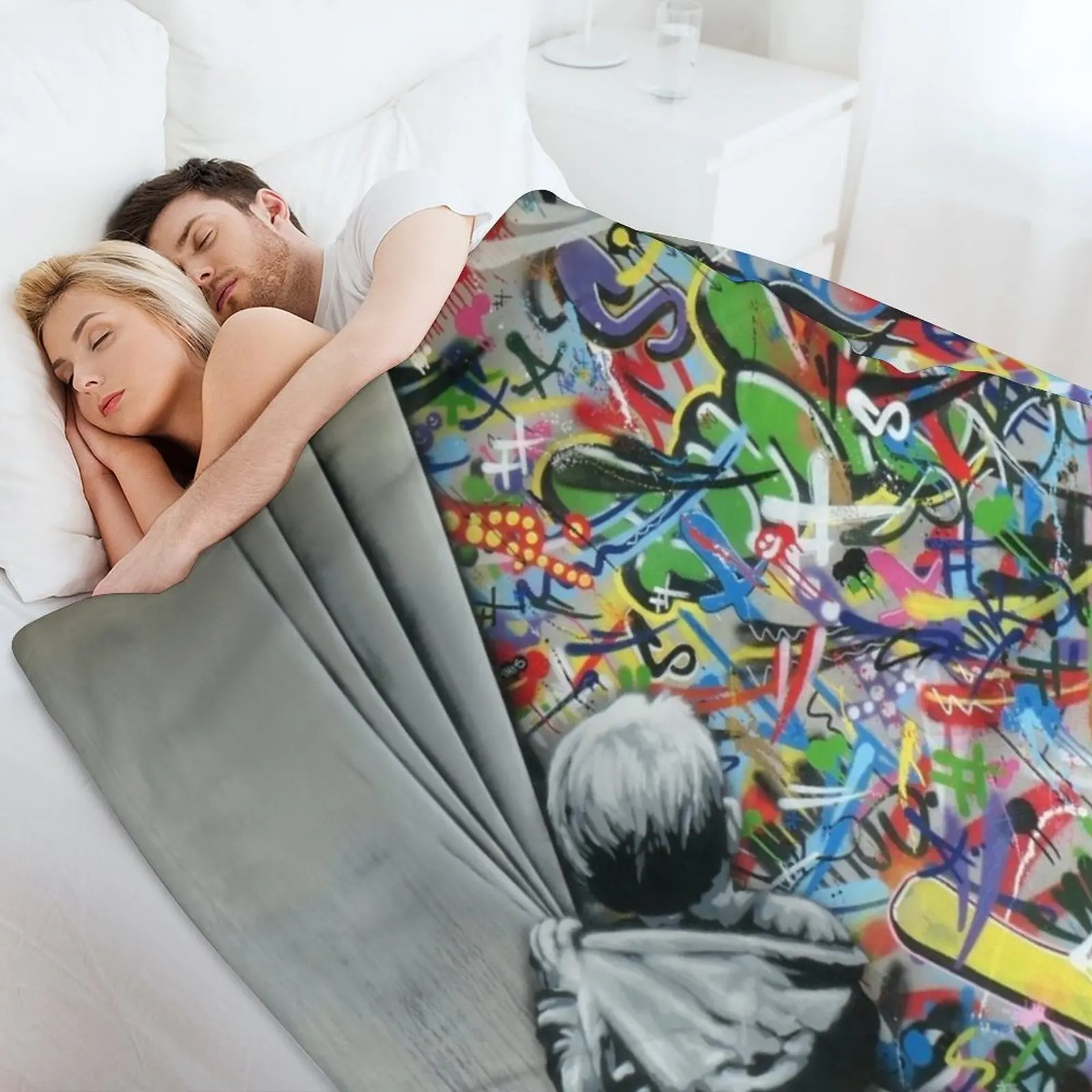 За шторкой — Martin Whatson (Wynwood Walls Edition) Одеяло Майами Мягкие большие лохматые одеяла