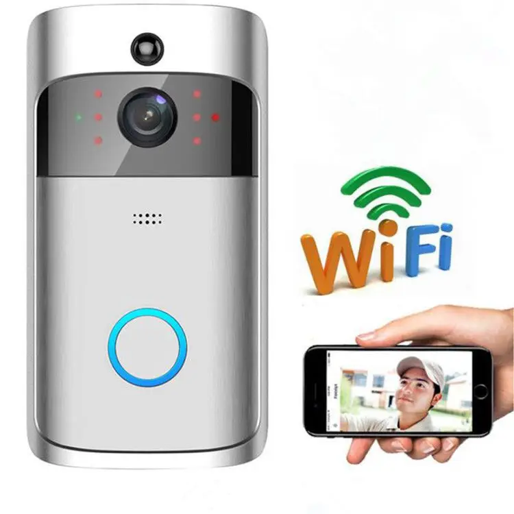 Фото Интеллектуальный видеодомофон V5 с Wi-Fi, низким энергопотреблением, беспроводным удаленным мониторингом дома, видеосвязью и голосовым интеркомом. №4