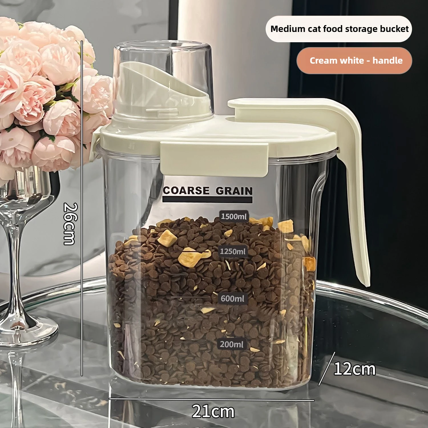 

Герметичный акриловый контейнер для корма для кошек и собак