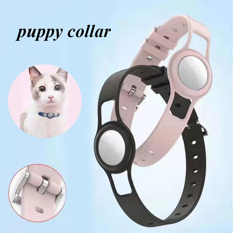 

Pet Silicone Collar Protective Case Location Tracking Anti-lost Device Dog Collars for Airtags Stretchy Strap Cat Collar Loop