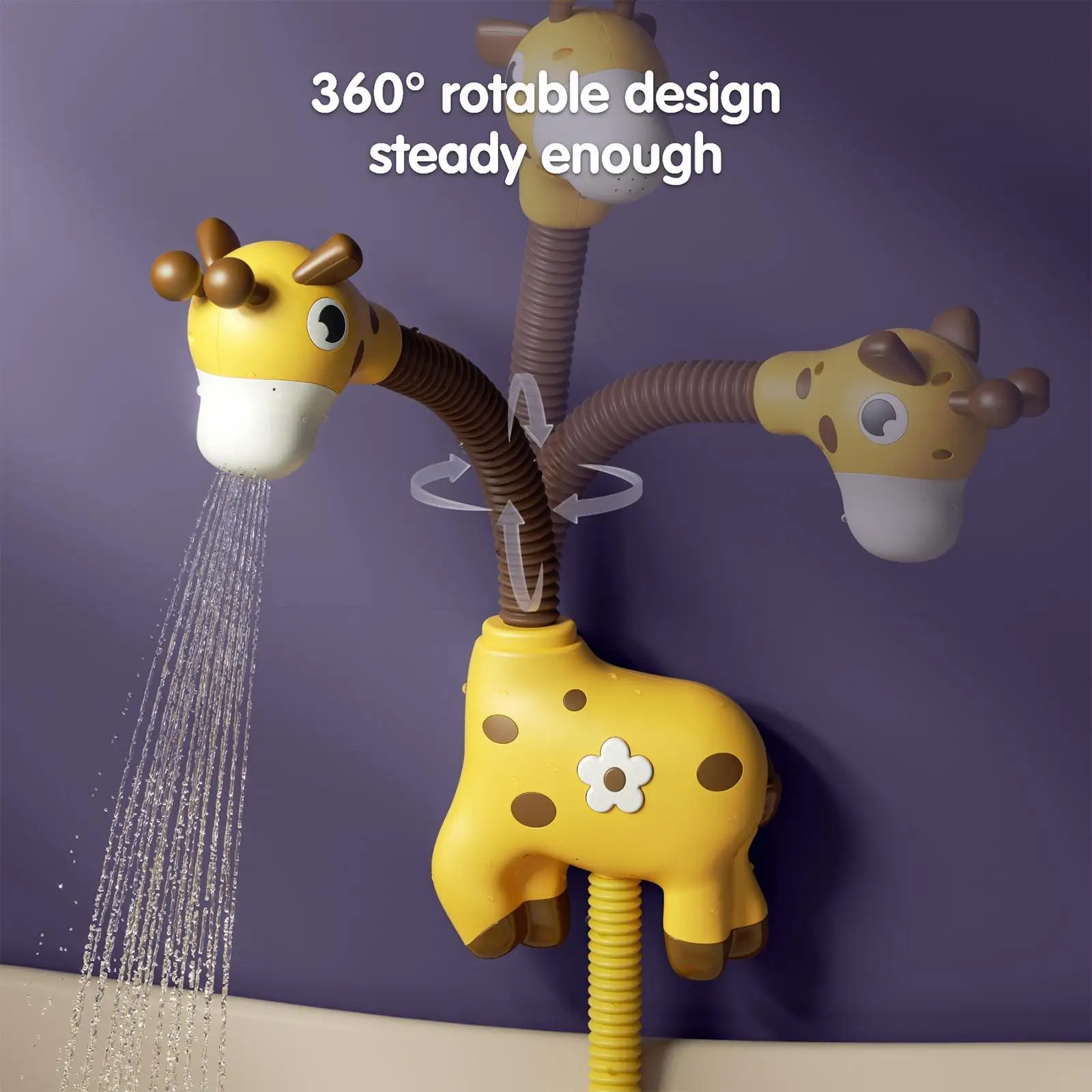 

Baby Shower Sprinkler 360° Adjustable Cartoon Giraffe Zebra Bath Toy Boys And Girls Bathroom Play Water Water Toys