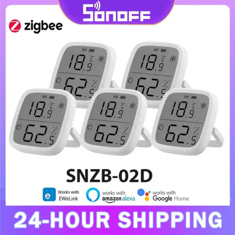 SONOFF SNZB-02D Zigbee умный датчик температуры и влажности ЖК-экран удаленный мониторинг