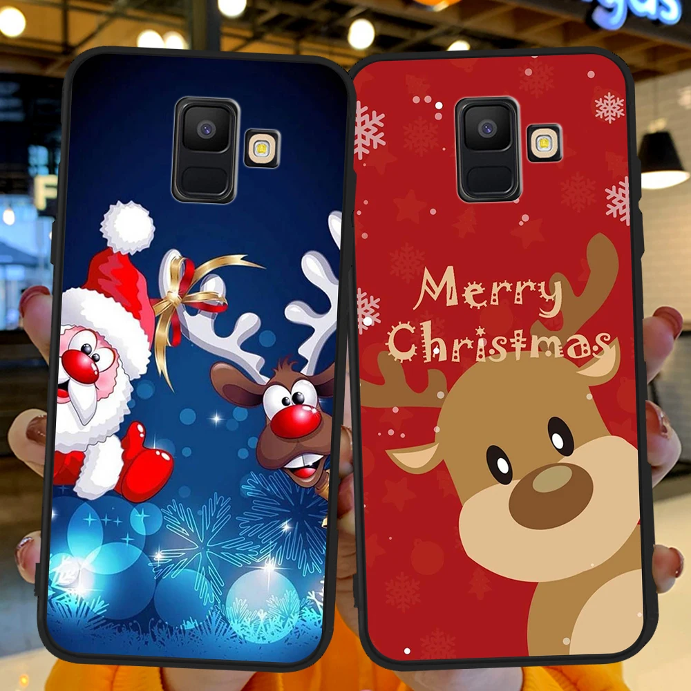 

Merry Christmas to the cartoon deer Coque Silicone Funda For Samsung Galaxy A7 A8 A10 A30 A40 A50 A22 A32 A72 A82 Phone Case