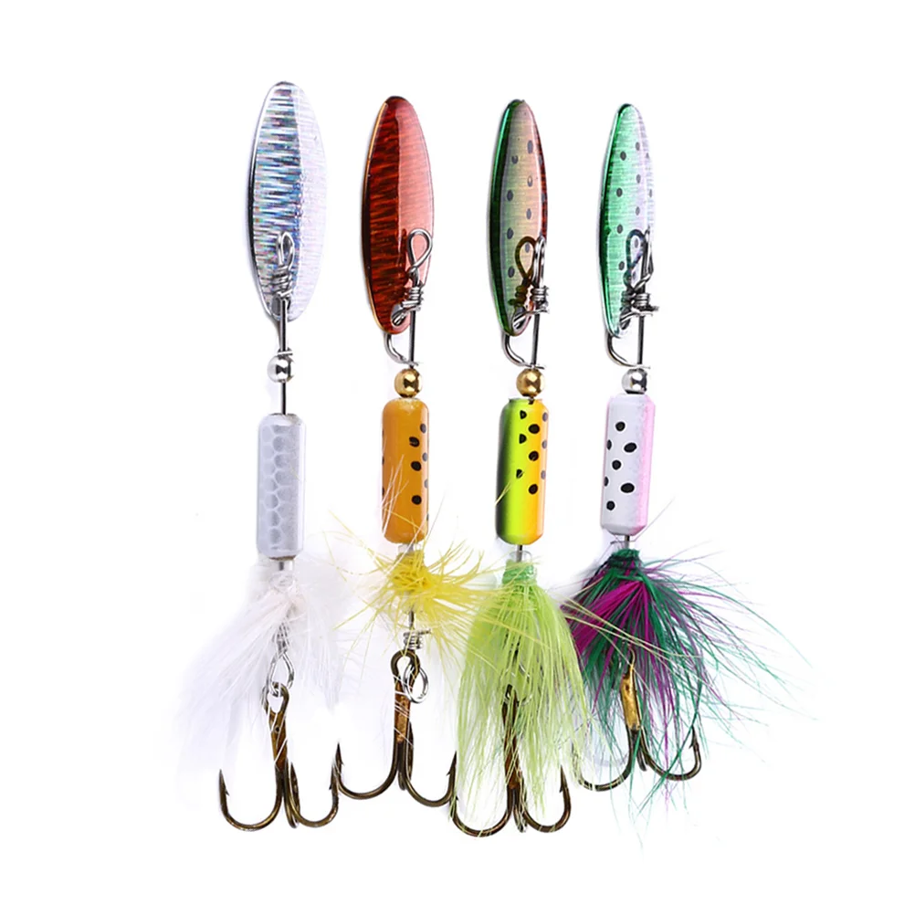 

4 PCS Fishing Hook Metal Baits Sequins Fishing Accessories Fishing Hook Sequin Fishing Lures Fishing Accessories