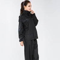 black reflective raincoats men women suit fashion hiking breathable design raincoats hooded capa de chuva household goods