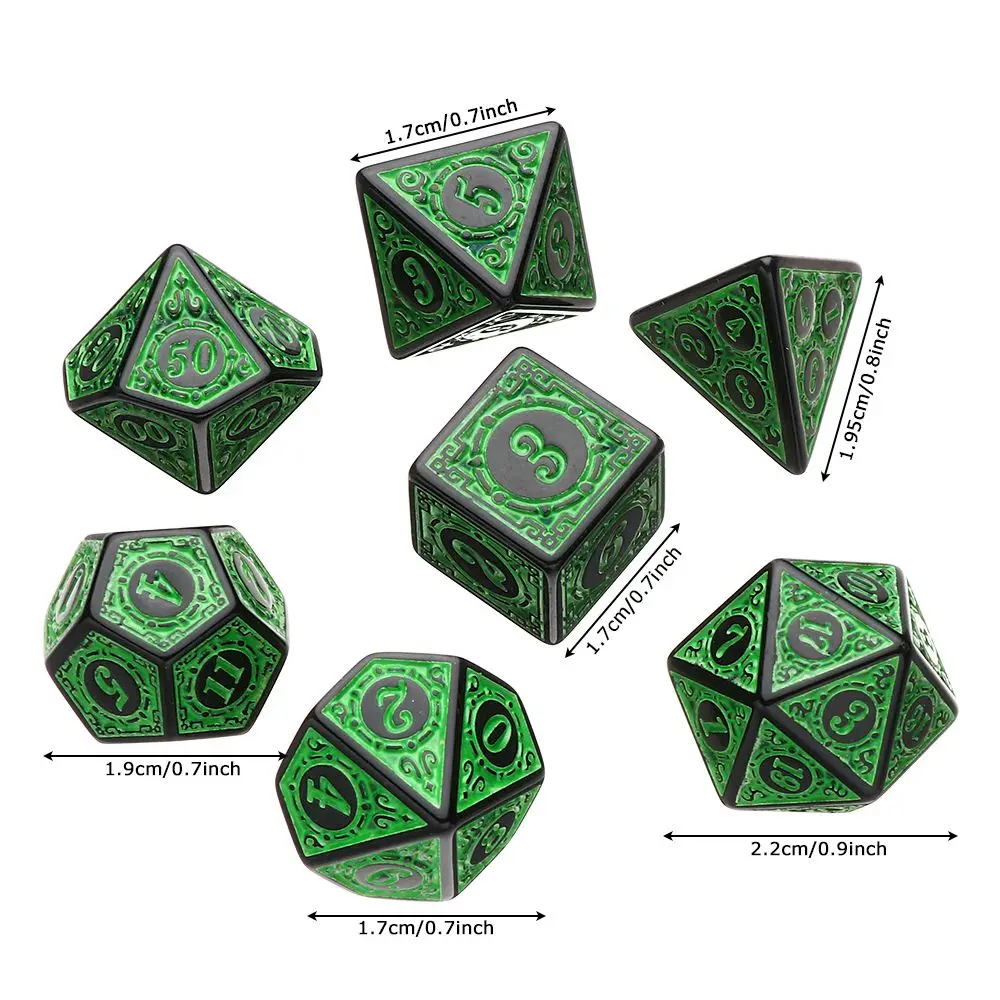 D4 D6 D8 D10 Polyhedral для TRPG DND Glitter iiровный игровой аксессуар набор игральных костей