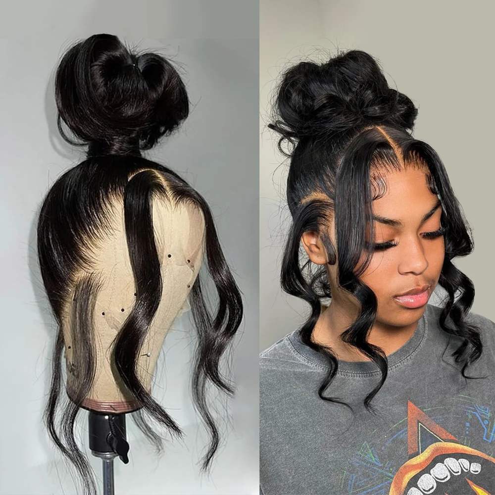 

Body Wave 360 Full Lace Frontal Wig Human Hair PrePlucked HD Lace Front Wig Brazilian Hair Wigs For Women Glueless High Ponytail