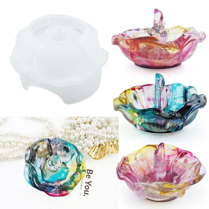 

Ring Cone Resin Mold Rose Shaped Ring Holder Silicone Mold Epoxy Resin Molds