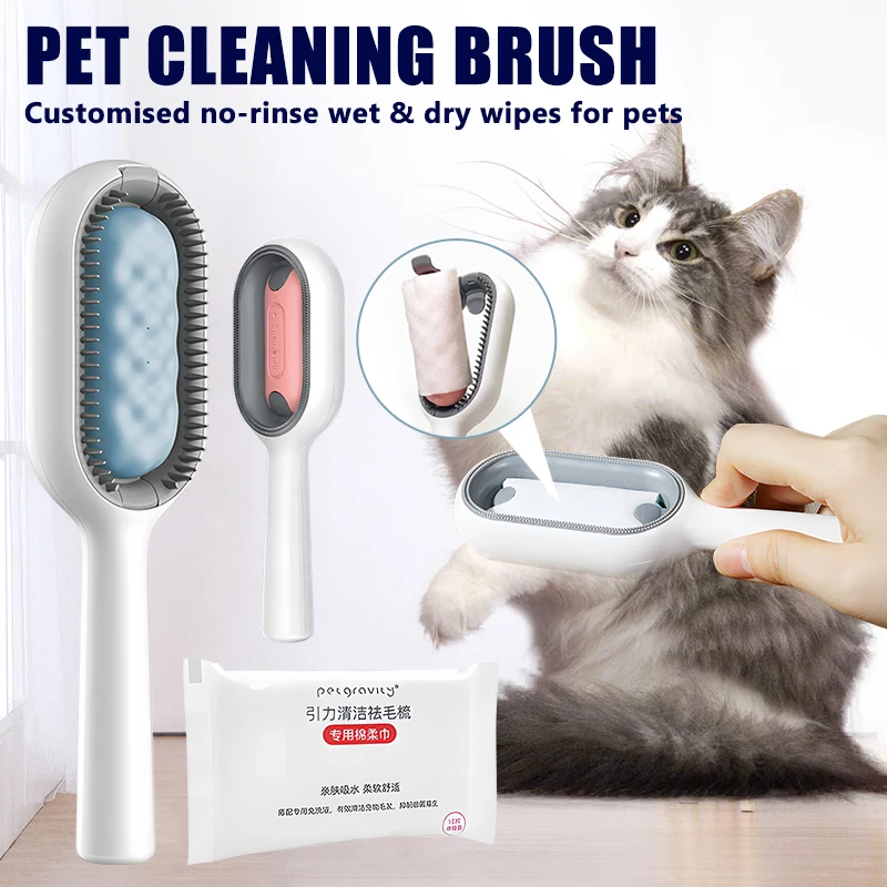 

Cat Dog Grooming Comb With Water Tank Cat Brush Double Sided Hair Removal Brush Comb for Cats Pet Supplies Accessories