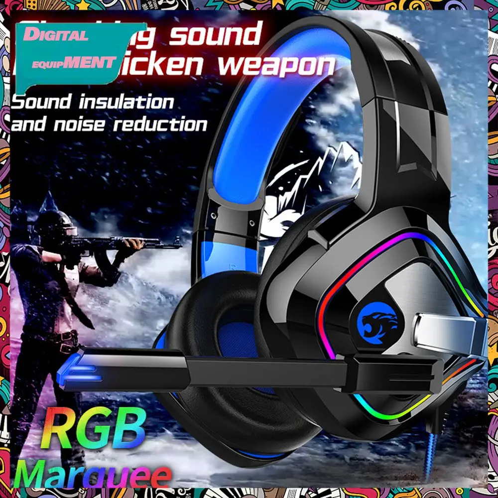 

4d Gaming Headset Noise Isolating 2.2 Meters Headphones Head-mounted Volume Control Earphone For A66 Comfortable Bass Surround